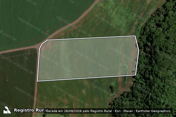 Imagem de satélite de UMA ÁREA DE TERRAS RURAL, Parte "A", constituída de Parte dos Lts. 01, 02 e 04 - PARCELA 02 em Santa Helena - PR