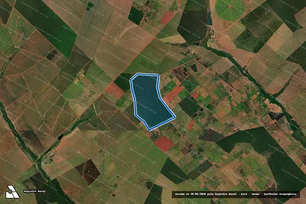 Imagem de satélite de ASSENTAMENTO SANTA IRENE DO QUEBRACHO ? Reserva Legal 01 - Área 01 em Anaurilândia - MS
