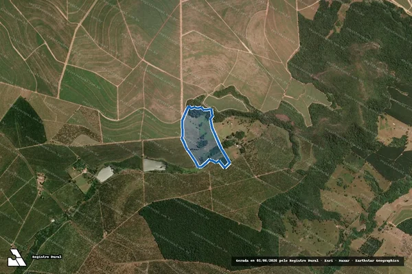 Imagem de satélite de Salto de Botas - Gleba 1 - Perimetro Geral em Brotas - SP