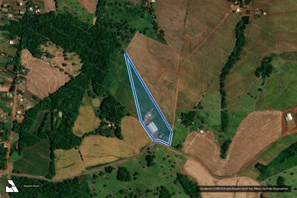 Imagem de satélite de LOTE DE TERRAS RURAL Nº 50-A, GLEBA Nº 10, IMÓVEL ANDRADA - Parcela 1 em Santa Lúcia - PR