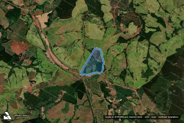 Imagem de satélite de SÍTIO SINAL - LOTE 09 GLEBA 05 1ª  SECÇÃO COLÔNIA SÃO JOÃO DO SUL em Nova Laranjeiras - PR
