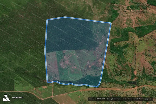Imagem de satélite de FAZENDA PEDRA VERMELHA - LOTE 54-2 - FAZ.PEDRA VERMELHA - LOTE 54-2 em Palmeiras do Tocantins - TO