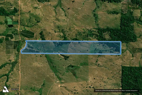 Imagem de satélite de Lote 03 da Gleba 25 da Gleba Bom Princípio do Setor Acangapiranga do PF/GM (Parte 01) - ½ em Nova Brasilândia D'Oeste - RO