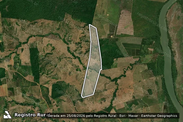 Imagem de satélite de FAZENDA LEOLANDIA IV - 001 em Floresta do Araguaia - PA