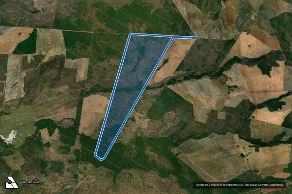 Imagem de satélite de Glebas 03 e 03-B Da Subdivisão do Lote 05  do Loteamento Toriberó e Barreiro em Cristalândia - TO