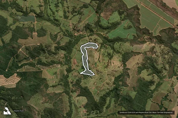 Imagem de satélite de Reserva Legal 02 - Projeto de Assentamento Dandara - Parte 1 em Uberaba - MG