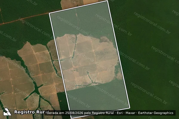 Imagem de satélite de FAZENDA BARRA DO DIA em Porto Alegre do Norte - MT