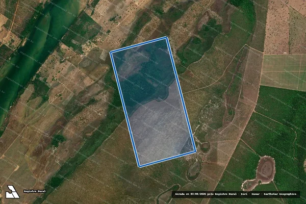 Imagem de satélite de FAZENDA CONQUISTA I, UM LOTE DE TERRAS RURAL N° 60 DO LOTEAMENTO LAGEADO 2ª ETAPA - 001 em Pedro Afonso - TO