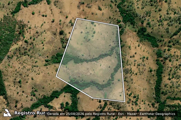 Imagem de satélite de Fazenda Santo Antonio - Matrícula 752 em Bandeirantes do Tocantins - TO