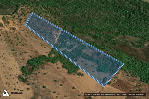 Imagem de satélite de FAZENDA FORMOSA E ÁGUAS BELAS, DENOMINADA FAZENDA VOLTA GRANDE - NILSON MARQUES DE OLIVEIRA em Montes Claros de Goiás - GO