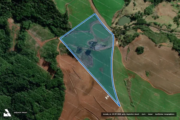 Imagem de satélite de PARTE DOS LOTES RURAIS N° 01, 02, 03, 10, 13, 14, 15 E 23 - Gleba A em São Bernardino - SC