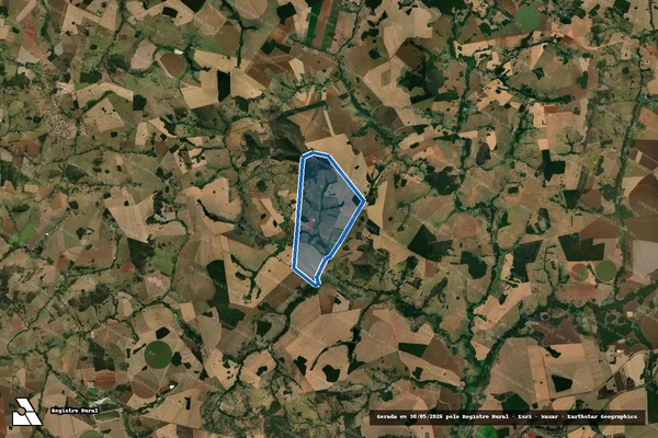 Imagem de satélite de FAZENDA MORRO AGUDO - Parte 1 em Palmeiras de Goiás - GO
