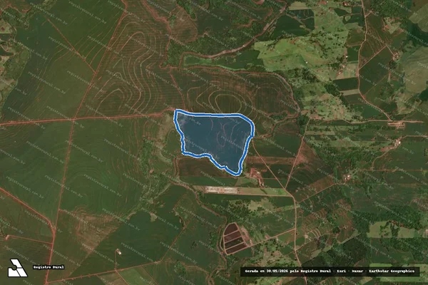 Imagem de satélite de Fazenda Rio Verde, Lote de Terras nºs 01, 01-A, 01-B e 02, da Gleba 5-A e Lote nº 01 da Gleba 4-A, da Colônia Peruíbe em Assis Chateaubriand - PR