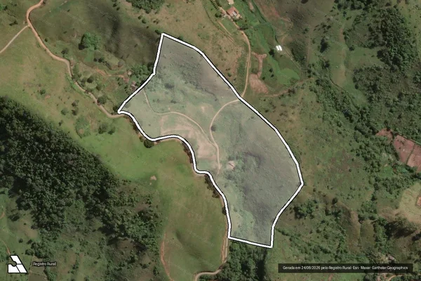 Imagem de satélite de FAZENDA ALEGRE OU CACHOEIRA DO ALEGRE - Parcela 1 em Miradouro - MG