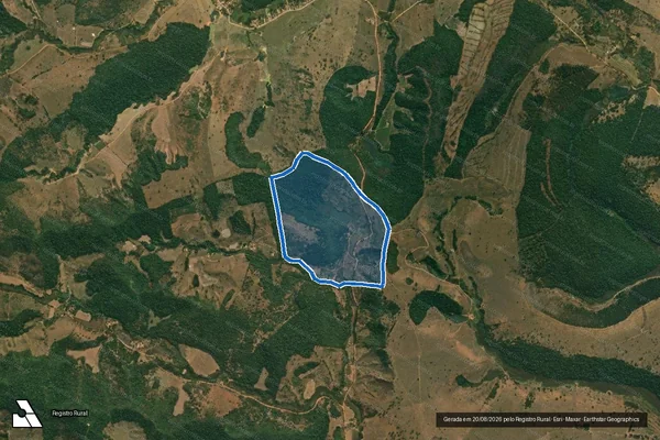 Imagem de satélite de Preguiçosa e Fonseca - Preguiçosa e Fonseca em São José do Jacuri - MG