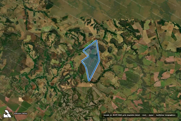Imagem de satélite de FAZENDA BAETA PARTE B em Rio Negro - MS