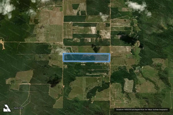 Imagem de satélite de SITIO PLANALTO-LOTE 22/07-GLEBA CORUMBIARA-SETOR 12 / 001