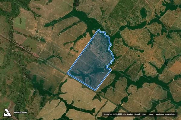 Imagem de satélite de FAZENDA SÃO DAMIÃO - Parte 3 em Santa Fé do Araguaia - TO