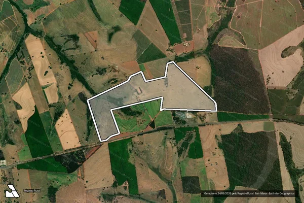 Imagem de satélite de SITIO BELVEDERE - Parte 1 em Nhandeara - SP