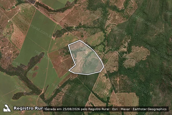 Imagem de satélite de ESTÂNCIA SÃO JOSÉ/LOT.CANA BRAVA STº ANTÔNIO e LOT.PASTO DAS ÉGUAS - Parte 1 em Porangatu - GO