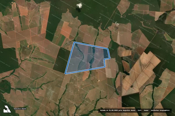 Imagem de satélite de FAZENDA JACAMIM GLEBA 01 - Gleba 01 em Nova Mutum - MT