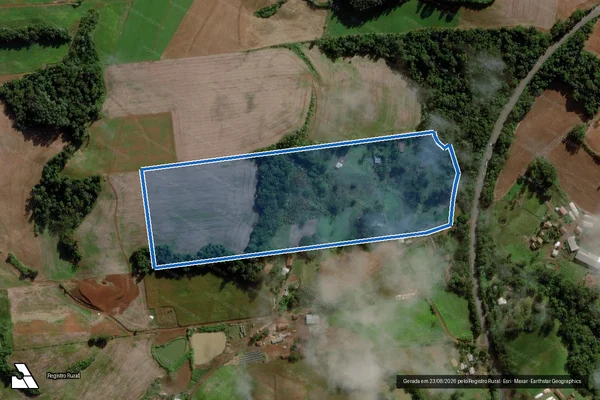 Imagem de satélite de PARTE DO LOTE RURAL N° 129  - Parte 1 em Cunha Porã - SC
