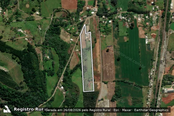 Imagem de satélite de Parte do Lote Rural nº55 da Linha 21 de Abril (A) - Parcela GDA6 em Guaporé - RS