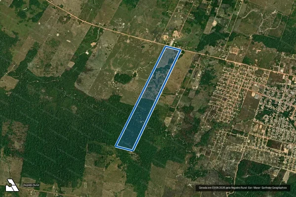 Imagem de satélite de PAD ANAUA-REMANESCENTE_Lote 13_TD-004195 - Única em Rorainópolis - RR