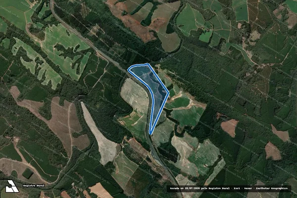 Imagem de satélite de Fazenda Reis - Parte 1 em Tibagi - PR