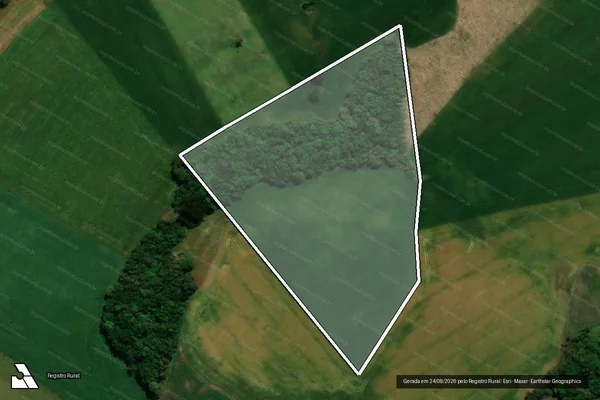 Imagem de satélite de Lote 01, da Subdivisão do Quinhão 32, do Bloco 13, Imóvel Fazenda Laranjeiras - Parcela 1 em Rio Bonito do Iguaçu - PR