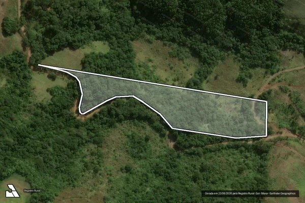Imagem de satélite de LOTE RURAL NÚMERO 57.D ? GL.9 ? IM.TRACUTINGA - D em Dionísio Cerqueira - SC