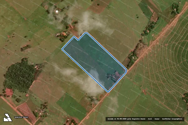 Imagem de satélite de Projeto de Assentamento Água Viva - Lote 106 em Tacuru - MS