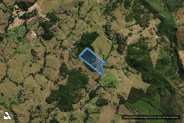 Imagem de satélite de FAZENDA RIBEIRÃO - Gleba 03 em Morro Agudo de Goiás - GO