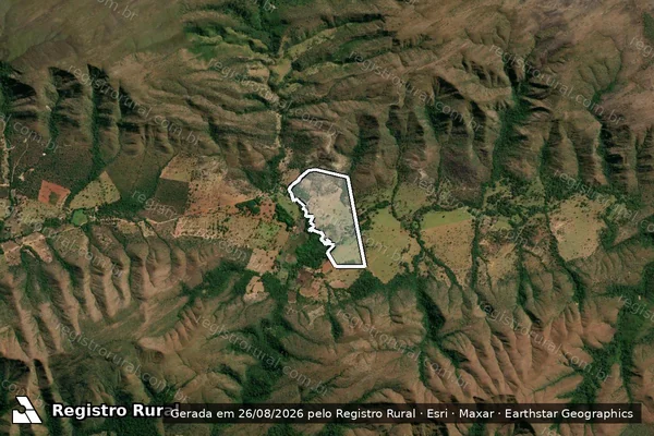 Imagem de satélite de Fazenda Cadoz - Parte 1 em Mimoso de Goiás - GO