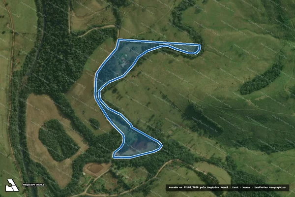 Imagem de satélite de O Lote Rural Nº 176 - Parte 2 em Bandeirante - SC