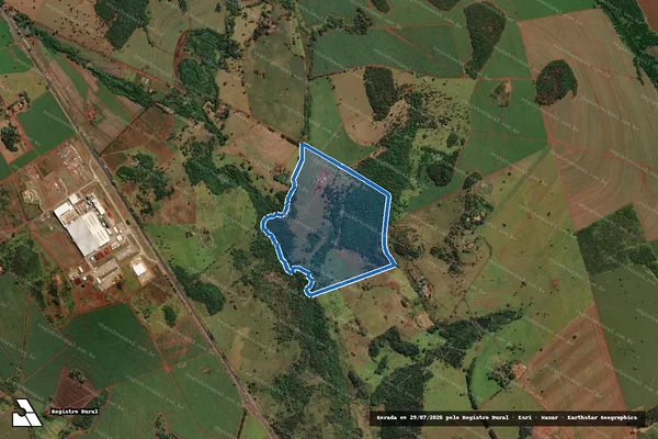 Imagem de satélite de FAZENDA CONQUISTINHA ou AROEIRINHA - Matrícula 23.201 em Uberaba - MG