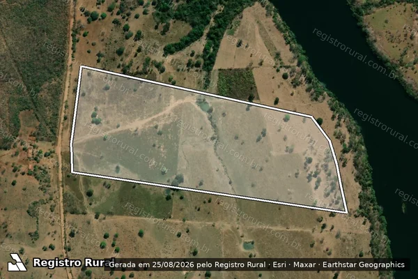 Imagem de satélite de Fazenda São Lourenço do Paraíso, Fazenda Fortuna, Gleba 02 - PARCELA 02 em Minaçu - GO