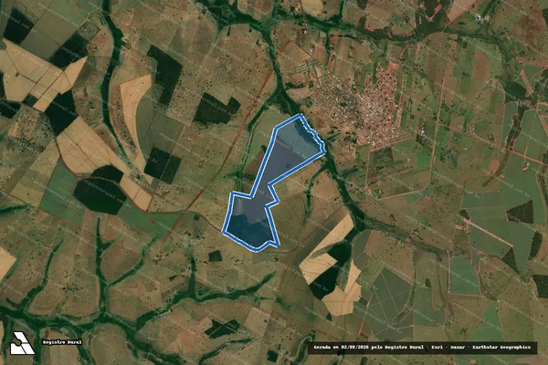 Imagem de satélite de Fazenda Barreiro - Parte 1 em Limeira do Oeste - MG