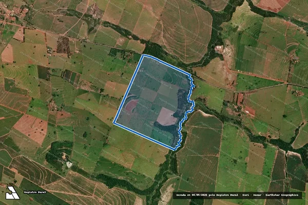 Imagem de satélite de Fazenda São Paulo - Matrícula 8.487 em Amaporã - PR