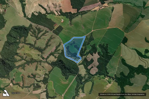 Imagem de satélite de Estância Pimentel em Itararé - SP