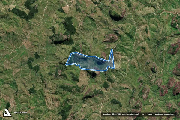 Imagem de satélite de Fazenda Sossego Pedra Pontal - Parte 1 em Guaratinga - BA
