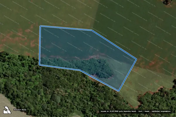 Imagem de satélite de Lote Rural N°35-D/36-D do 37° Perimetro da Fazenda Britania - Parte 1 em Pato Bragado - PR