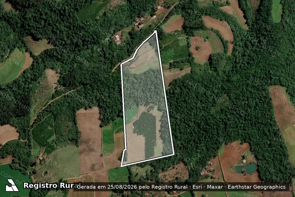 Imagem de satélite de Parte da gleba de terras no Lote n° 28 ? Parcela 02  - Parcela 1 em Alpestre - RS
