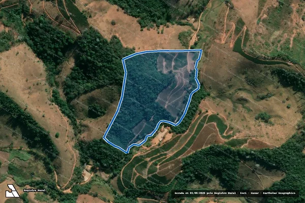 Imagem de satélite de Fazenda do Meio - Parcela 02 em Jequeri - MG