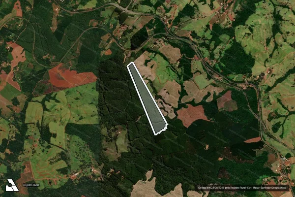 Imagem de satélite de Lote rural nº. 11 a 14, 19, 20, 22-Rem e 25-A, situado na Gleba nº. 04, do Imóvel Catanduvas - Lote rural nº. 11, da Gleba nº. 04, do Imóvel Catanduvas em Guaraniaçu - PR