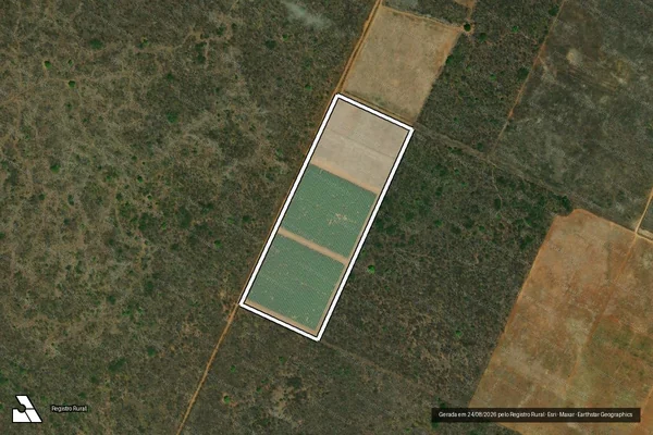 Imagem de satélite de PROJETO DE ASSENTAMENTO POÇO NOVO ? LOTE 124 - Parte 1 em Governador Dix-Sept Rosado - RN