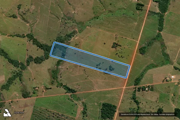 Imagem de satélite de Lote Rural n° 210-D - Parte 1 em Carlinda - MT