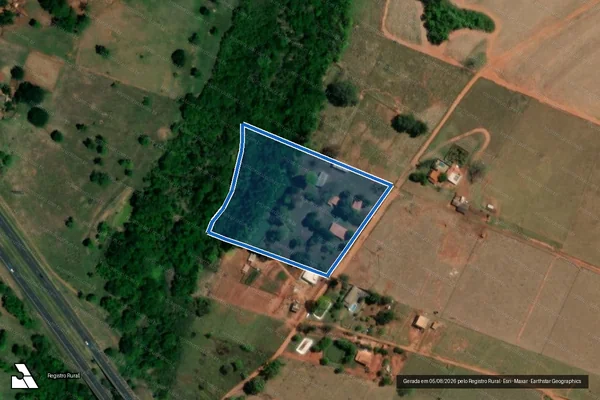 Imagem de satélite de SITIO NOSSA SENHORA APARECIDA - PARCELA 01 em Tanabi - SP