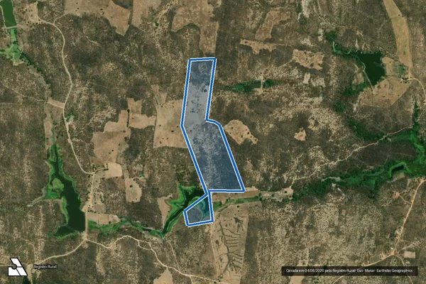 Imagem de satélite de SÍTIO CACHOEIRA ? LOTE 1660 - Parte 1 em Jaguaribe - CE