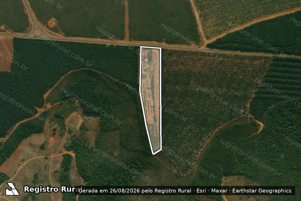 Imagem de satélite de Fazenda Areão - Gleba II em Itamarandiba - MG